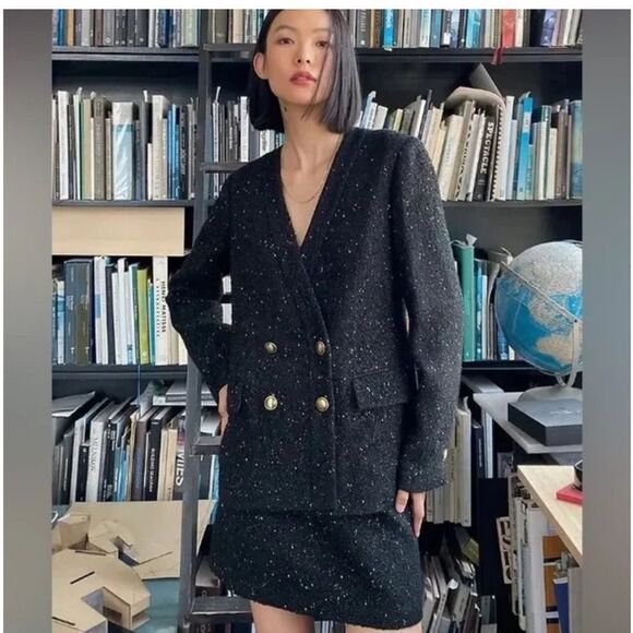 ARITZIA Babaton Kilburn Tweed Blazer Size 0 - Picture 2 of 8